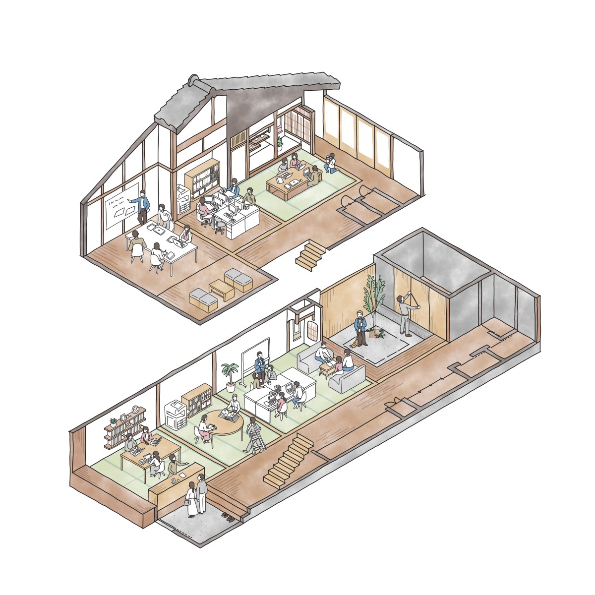 株式会社 八清様　採用情報サイトイラスト制作